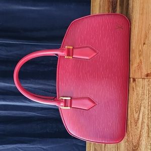 {Louis Vuitton} Authentic Jasmin Epi Handbag Castilian Red M52087